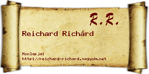 Reichard Richárd névjegykártya