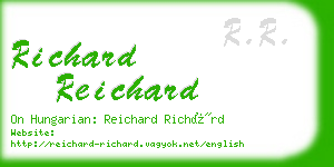 richard reichard business card